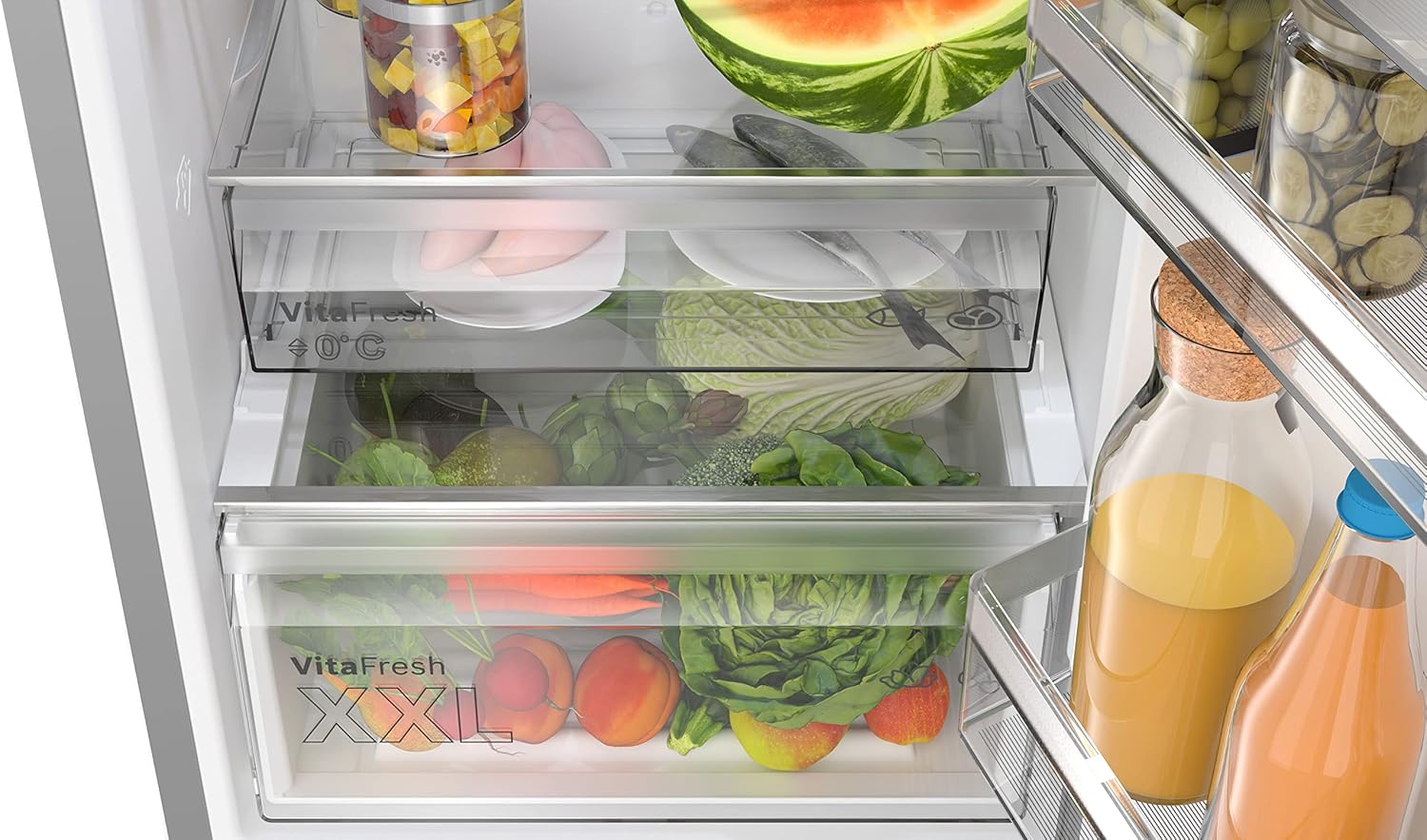 KGN367LDF- Series 4, Freestanding combined refrigerator, 186 x 60 cm, Stainless steel - Image 5