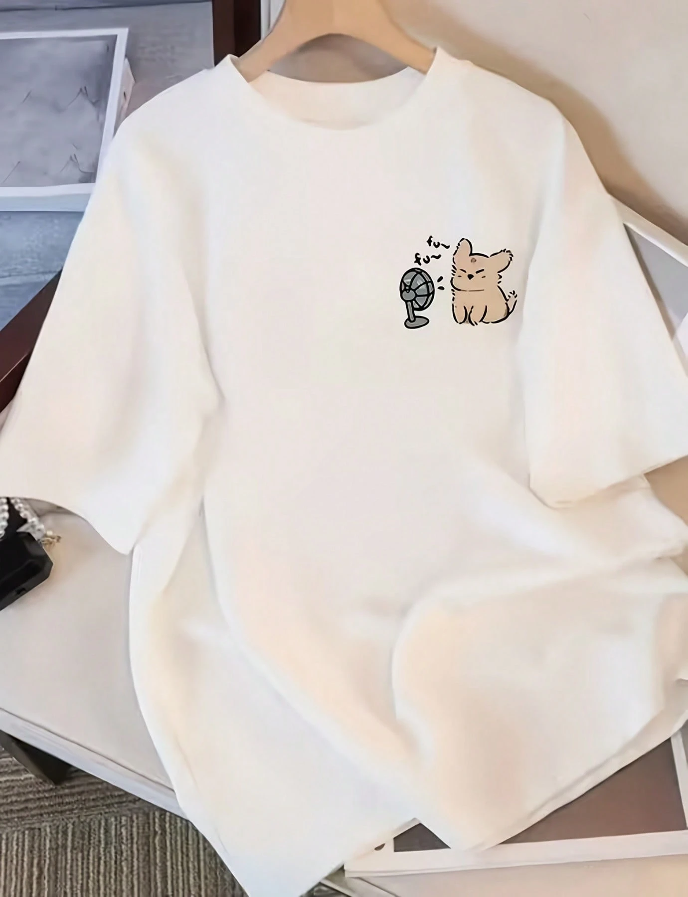 Round Neck Short Sleeve Letter Print Simple T-Shirt, Casual Daily Wear Graphic Tees Women Tops For Spring Outfit
