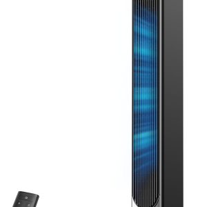 Dreo Quiet Tower Fan, Powerful Speed ​​7.92 m/s, 106cm Tower Fans with Remote Control, 6 Speeds, 4 Modes, 12H Timer, 90° Oscillating for Large Bedroom