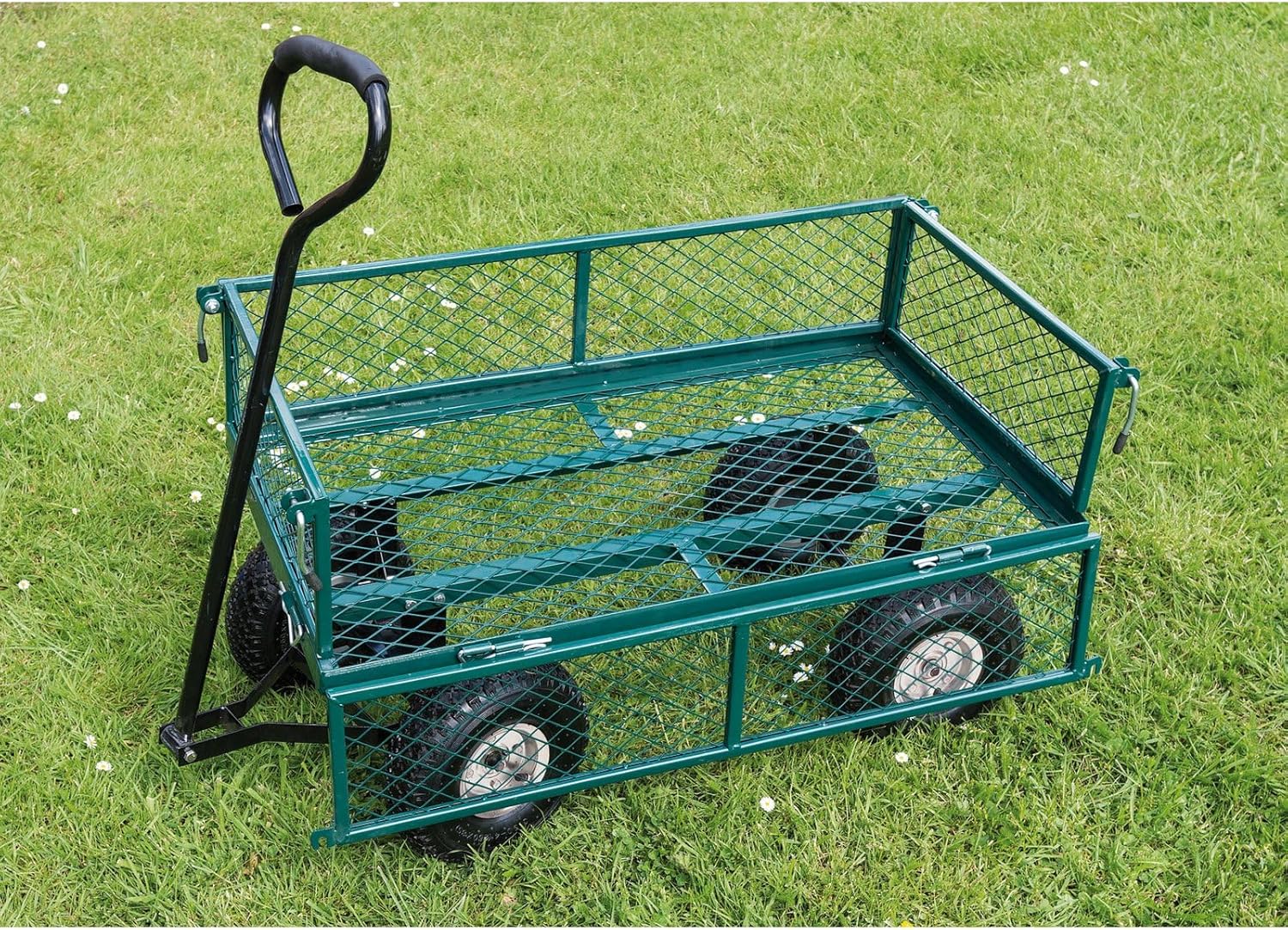 Draper Green Mesh Steel Garden Cart, 200kg - Image 3