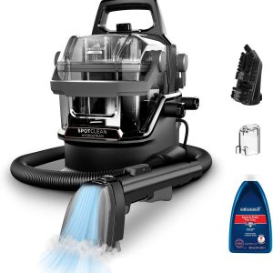 BISSELL SpotClean HydroSteam, Sofa Shampooer, Powerful 1000W Motor, Steam Cleaner with HydroSteam Technology, Cleaner for Rugs, Carpets, Furniture, Fabrics, Car & More, 3689N