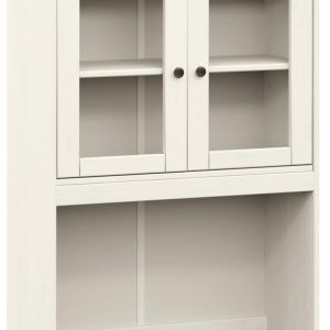 vidaXL Vigo Dresser Top White 78x30x100 cm Solid Pine Wood, Dresser Top Shelf, Kitchen Dresser Top, Kitchen Storage