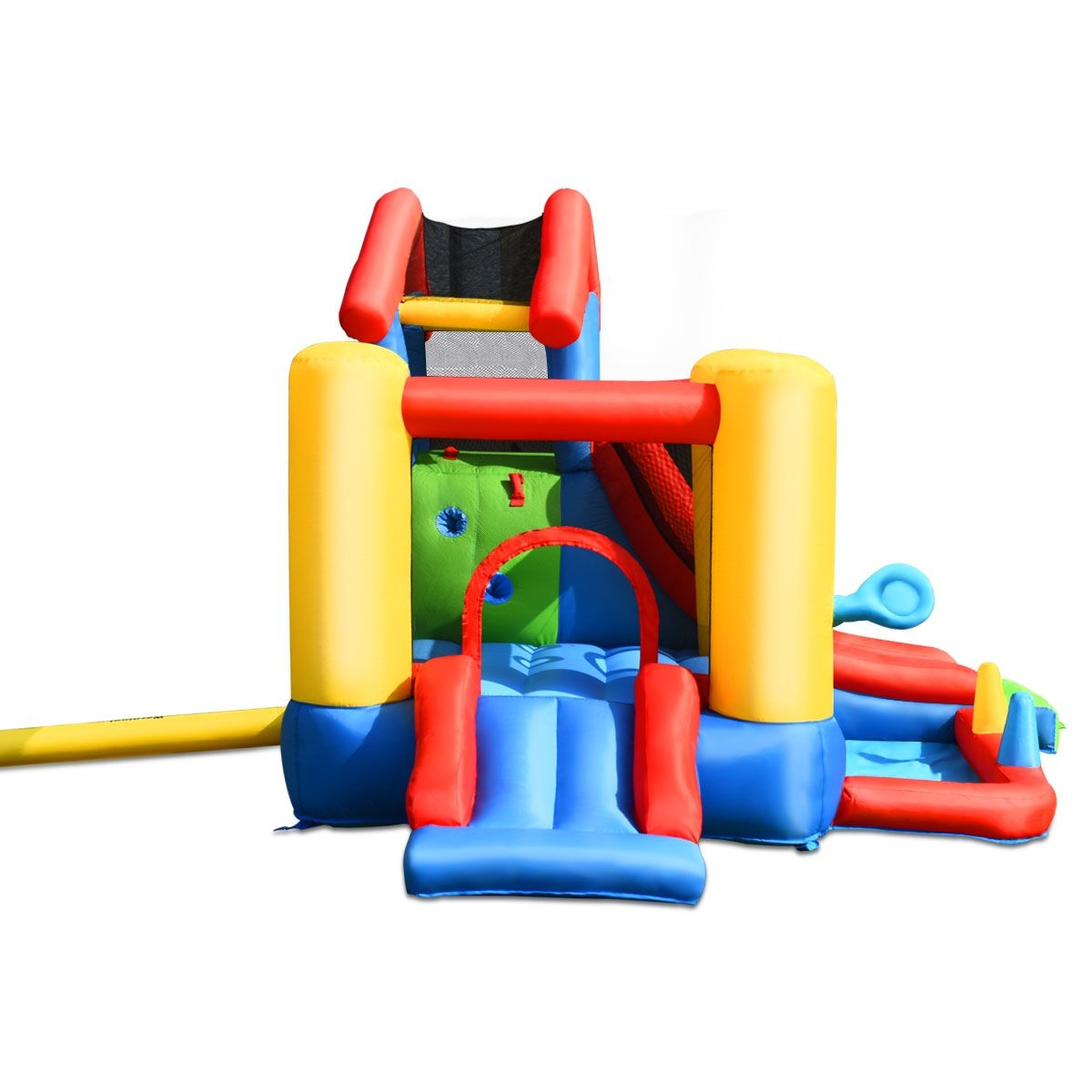 7 in 1 Inflatable Castle for Children 3-10 Years Slides Capacity 135kg in Oxford Fabric 356x289x233cm Multicolor - - Image 4