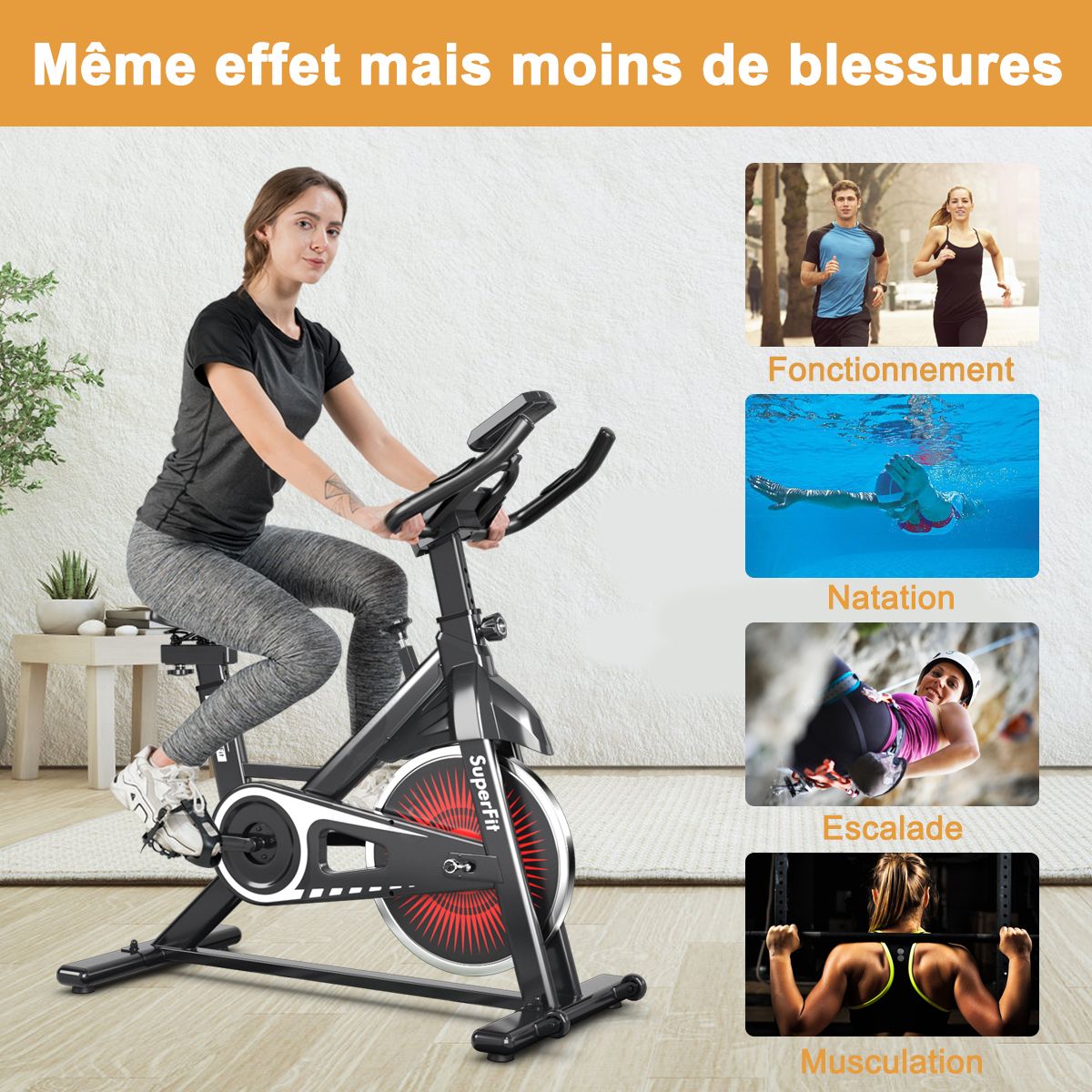 Silent commuter bike with steel wheel and handlebars - - Image 3