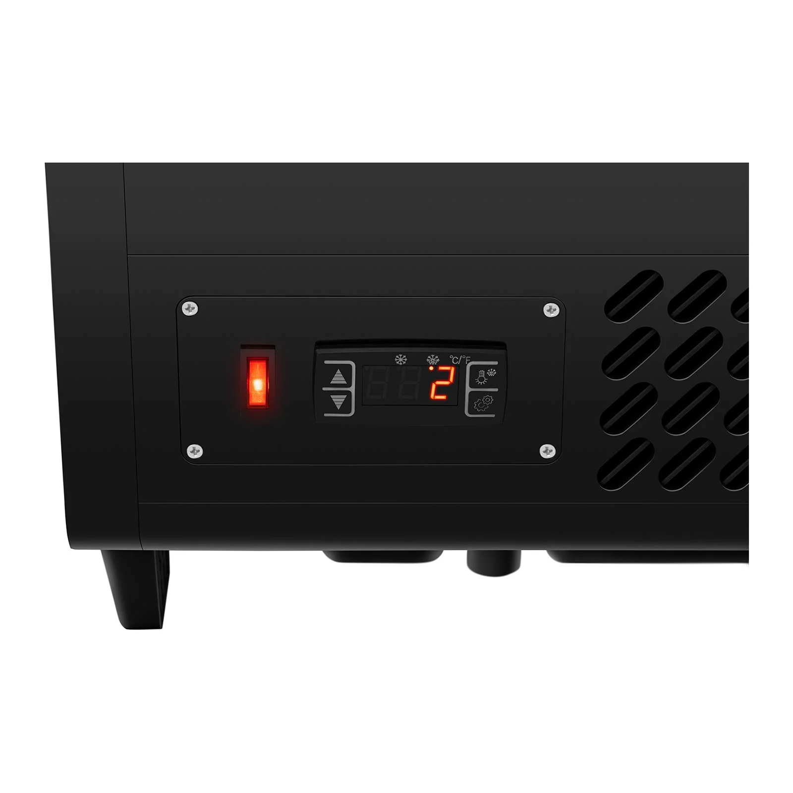 Refrigerated display case 100 liters 3 levels plastic black tempered glass 14_0005388 - - Image 2