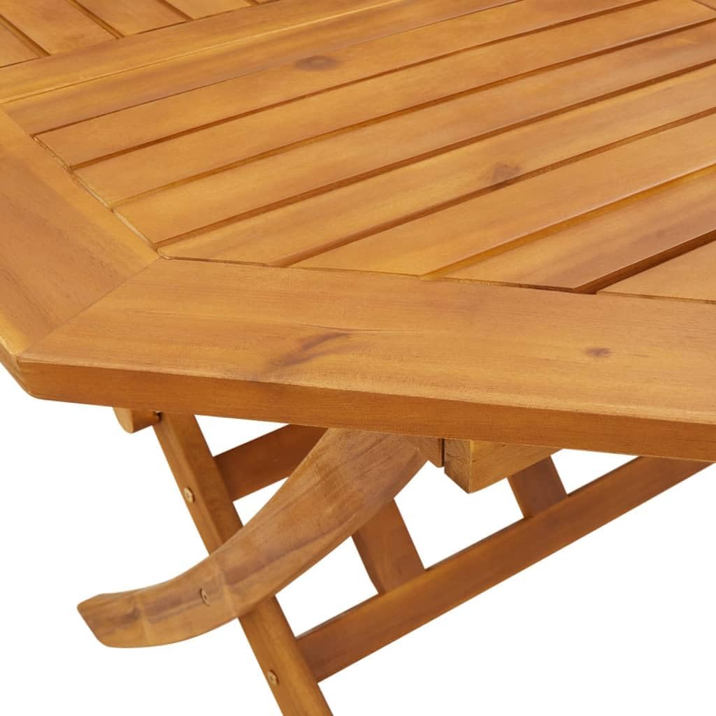 vidaXL Foldable Garden Dining Set 5 pcs Solid Acacia Wood, Outdoor Dining Set, Garden Dining Room Furniture, Garden Table and Chairs - Image 7