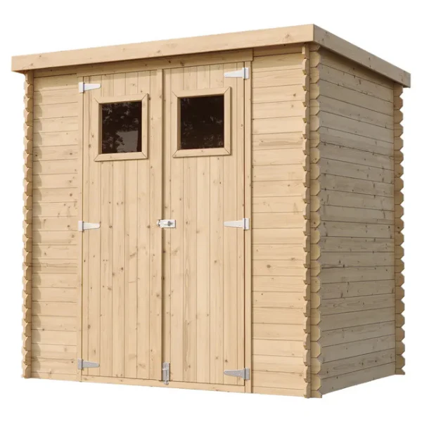 Abri de jardin en bois L204 x l142 x H200 cm / 2,22 m - - Image 7