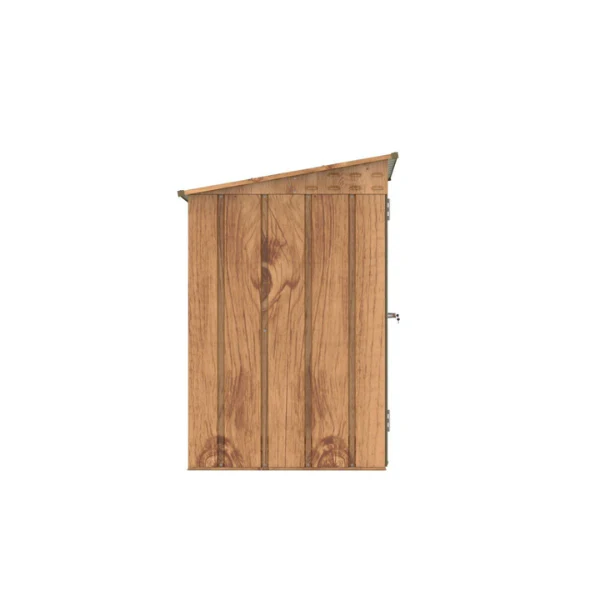 Metal bike shelter 1.74m imitation wood with anchoring kit - - Image 4