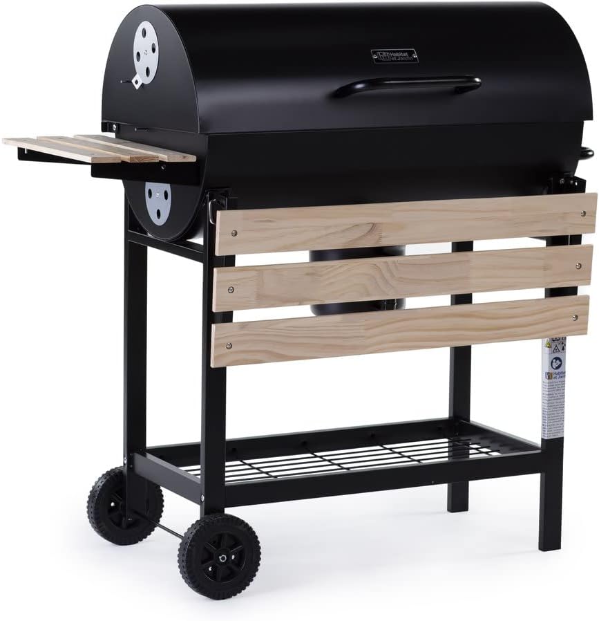 "King" charcoal barbecue - 95 x 63 x 105 cm - Black - Image 5