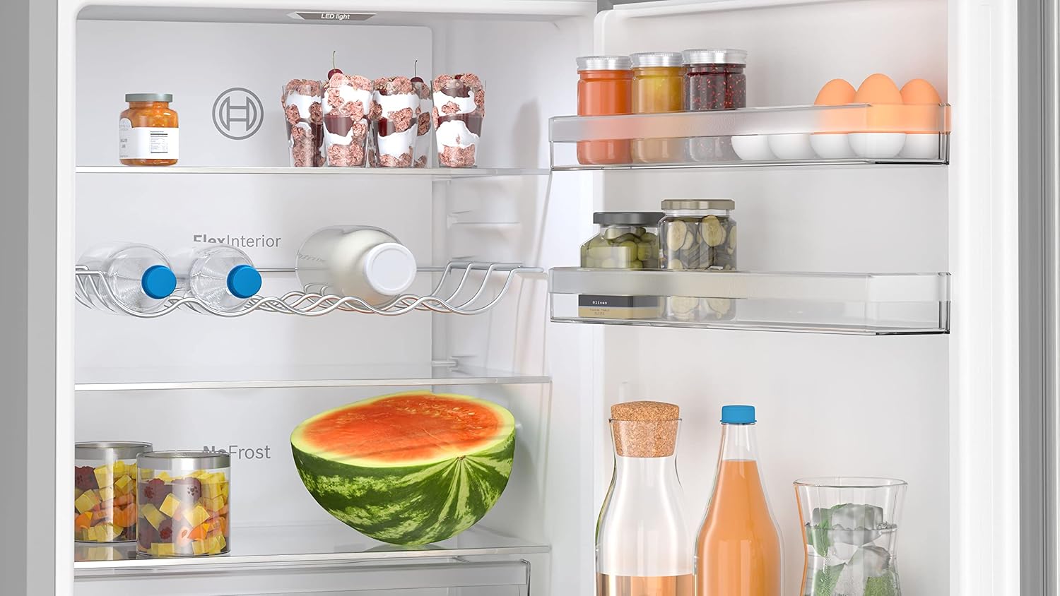 KGN367LDF- Series 4, Freestanding combined refrigerator, 186 x 60 cm, Stainless steel - Image 4