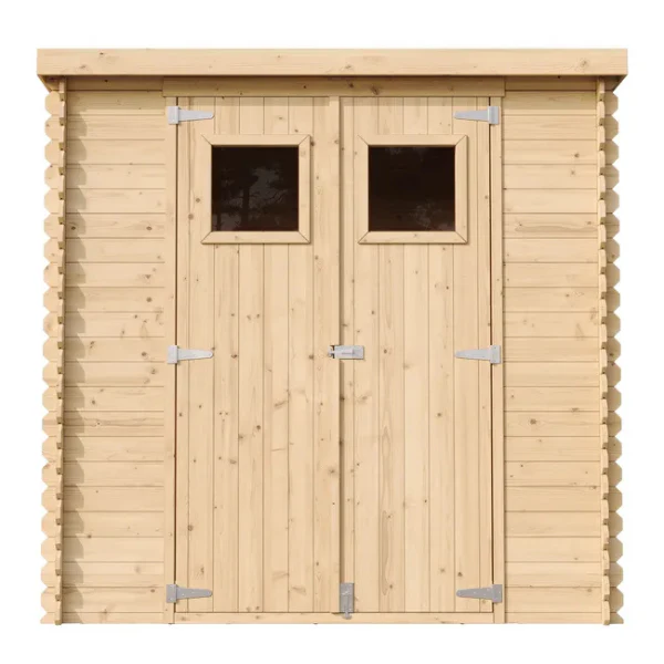 Abri de jardin en bois L204 x l142 x H200 cm / 2,22 m - - Image 2