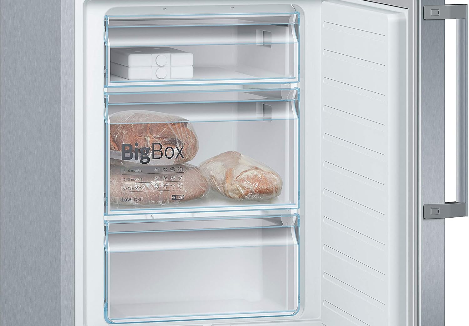 Bosch KGE398IBP - Series 6, Freestanding combined refrigerator, 201 x 60 cm, Anti-fingerprint stainless steel - Image 3