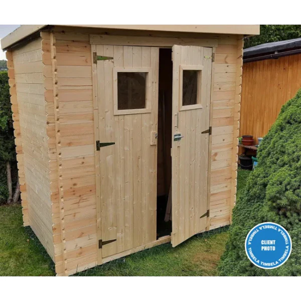 Abri de jardin en bois L204 x l142 x H200 cm / 2,22 m - - Image 6
