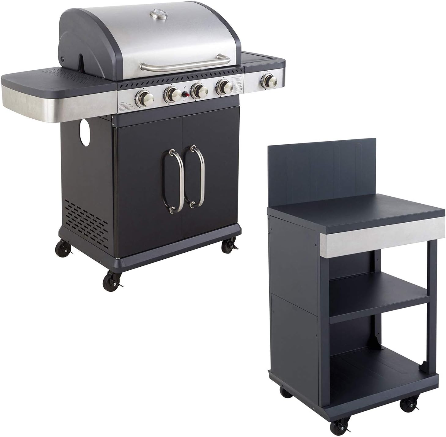 Cook'in Garden - FIDGI 4 gas barbecue with trolley - Image 5