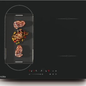 Covercook Induction Hob - Electric Induction Hob - Built-in 3 or 4 Burners - Flexible Zone - 9 Power Levels, Touch Control - Child Lock - 7000W, 220-240 V