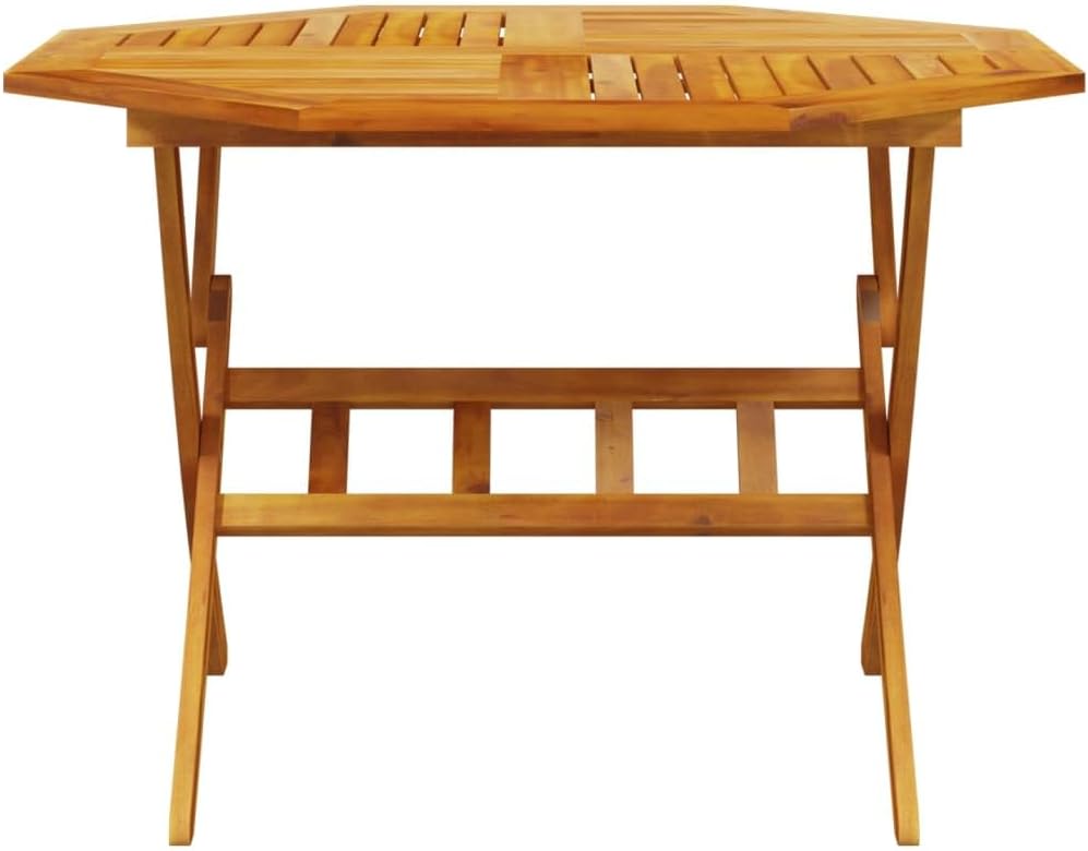 vidaXL Foldable Garden Dining Set 5 pcs Solid Acacia Wood, Outdoor Dining Set, Garden Dining Room Furniture, Garden Table and Chairs - Image 4