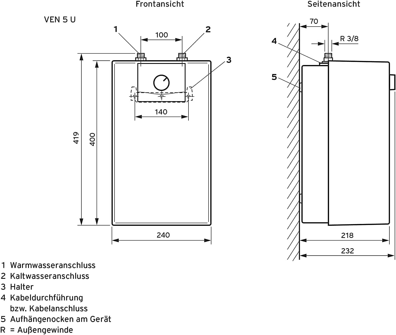 Vaillant 0010021140 Water heater, open system White. - Image 5