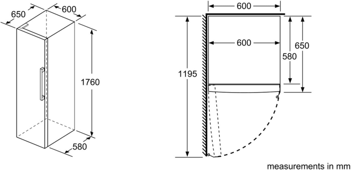 KSV33VLEP-Series 4 Freestanding refrigerator - 324 liters - 176 x 60 cm - Stainless steel - Image 5