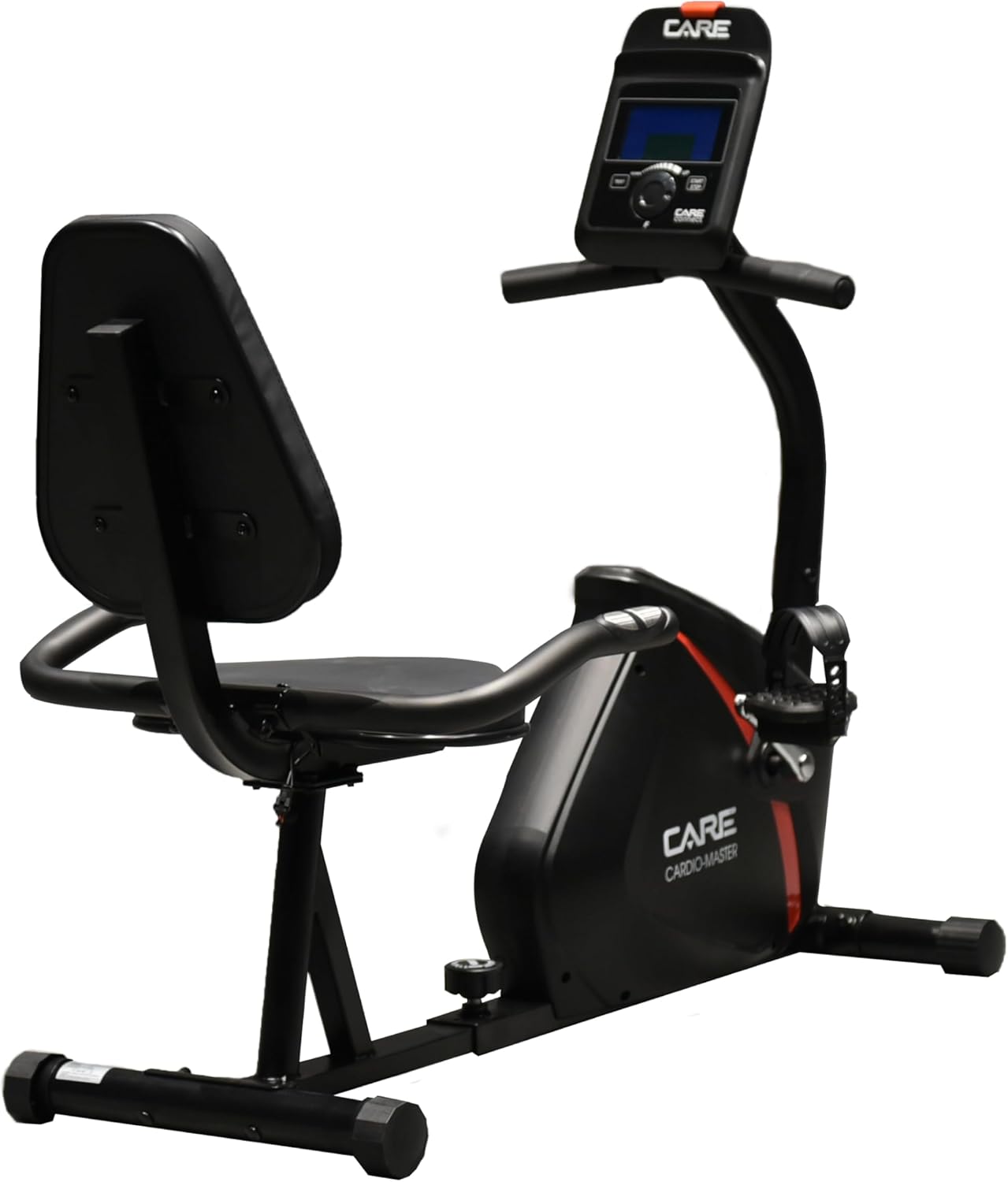 CARE FITNESS - Exercise Bike - Connected Cardio Master - Adjustable & Comfortable - Strapped Pedals - Magnetic Resistance - 21 Programs
