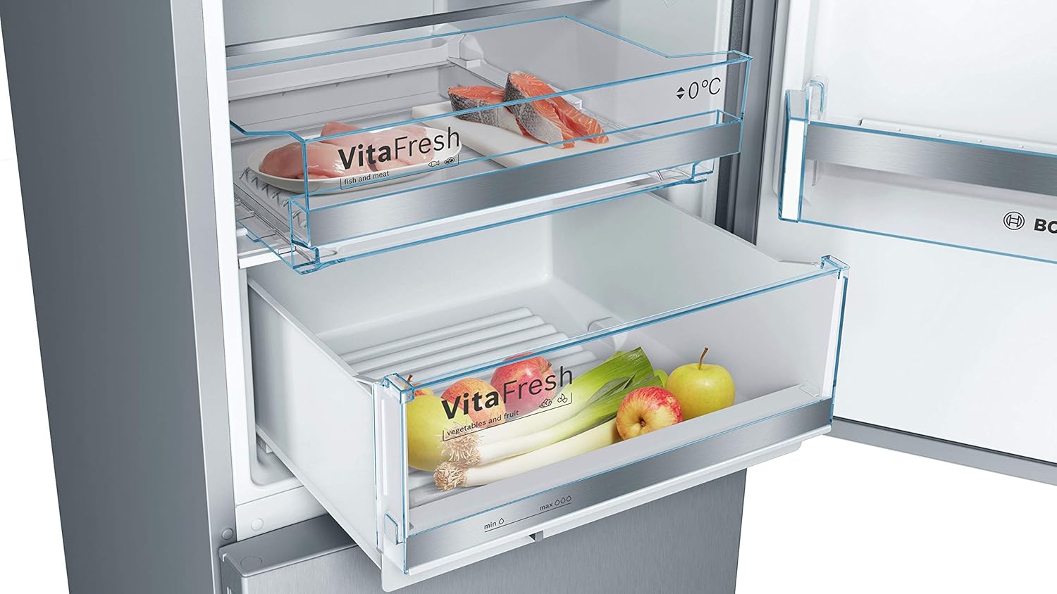 Bosch KGE398IBP - Series 6, Freestanding combined refrigerator, 201 x 60 cm, Anti-fingerprint stainless steel - Image 4