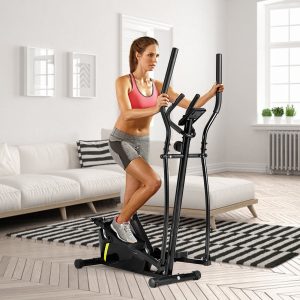 Elliptical Trainer with 8 Resistance Levels - Inertia Mass 2 kg Hand Pulse LCD Display -