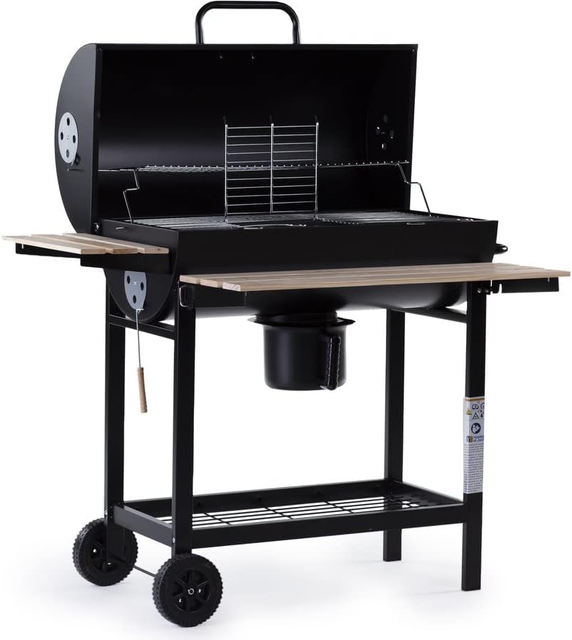 "King" charcoal barbecue - 95 x 63 x 105 cm - Black - Image 4