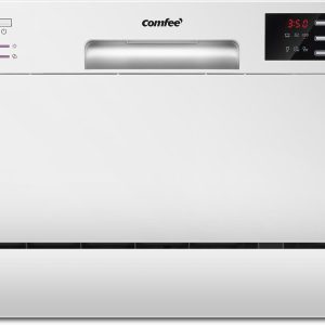 COMFEE' TD602E-W Compact free-standing dishwasher, LED display, 6.5 liters, white, noise level: 47 dB