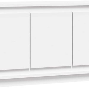 vidaXL Sideboard, Side Cabinet with 6 Compartments, Cupboard with Door, Living Room Storage Unit, Modern, White Engineered Wood