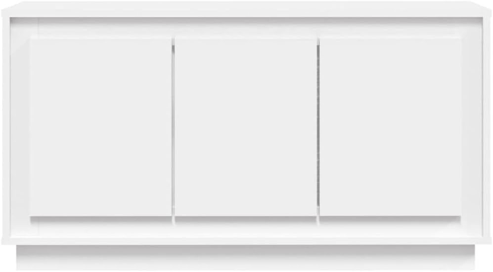 vidaXL Sideboard, Side Cabinet with 6 Compartments, Cupboard with Door, Living Room Storage Unit, Modern, White Engineered Wood - Image 5