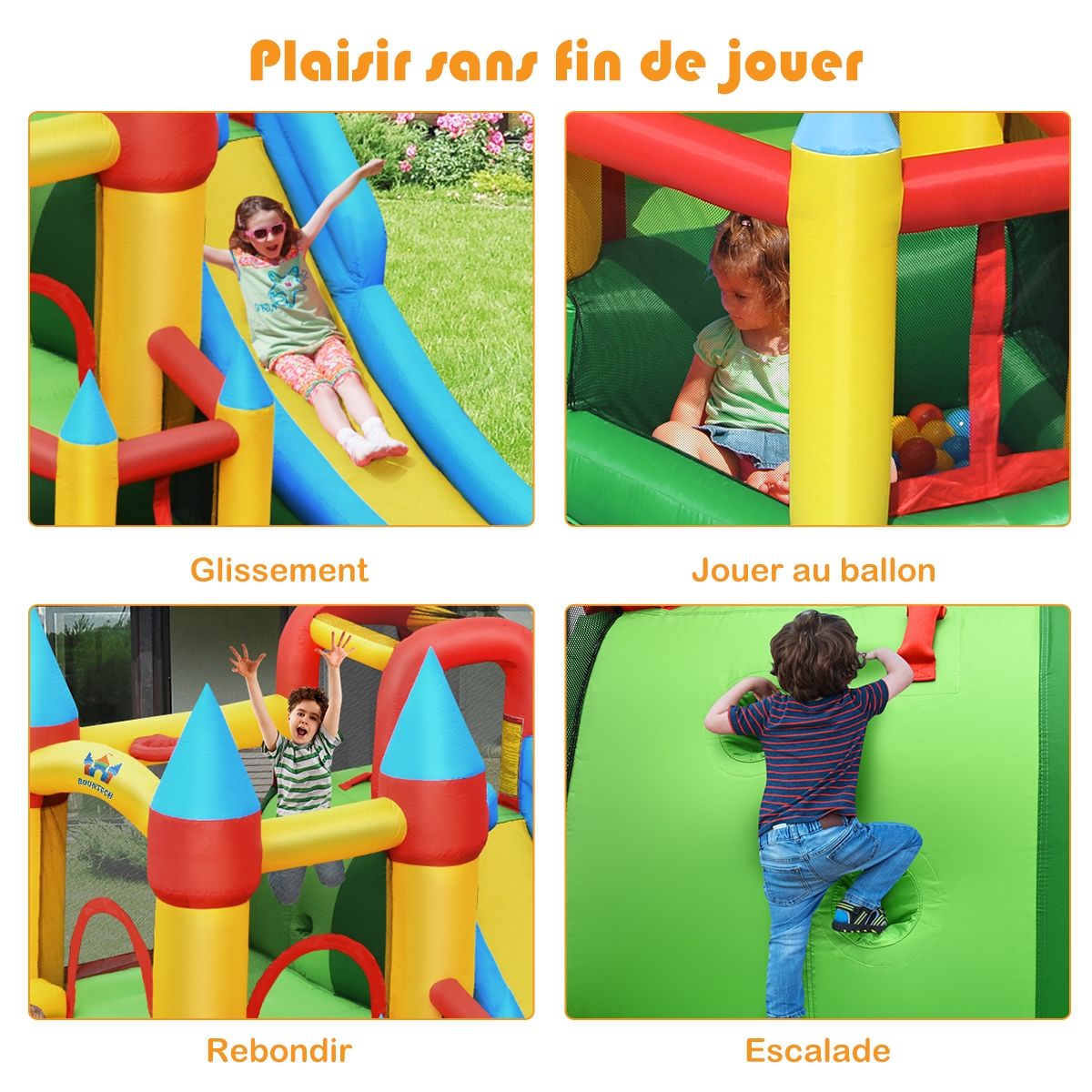 Inflatable Castle with Blower for Children from 3 to 10 Years Old with Several Different Types of Play 330 x 300 x 210 cm - - Image 3